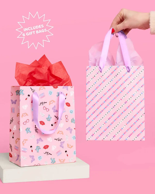 xo, Fetti - Gifting Era Bag Set - 6 gift bags, swiftie christmas birthday gift - The Disco Edit