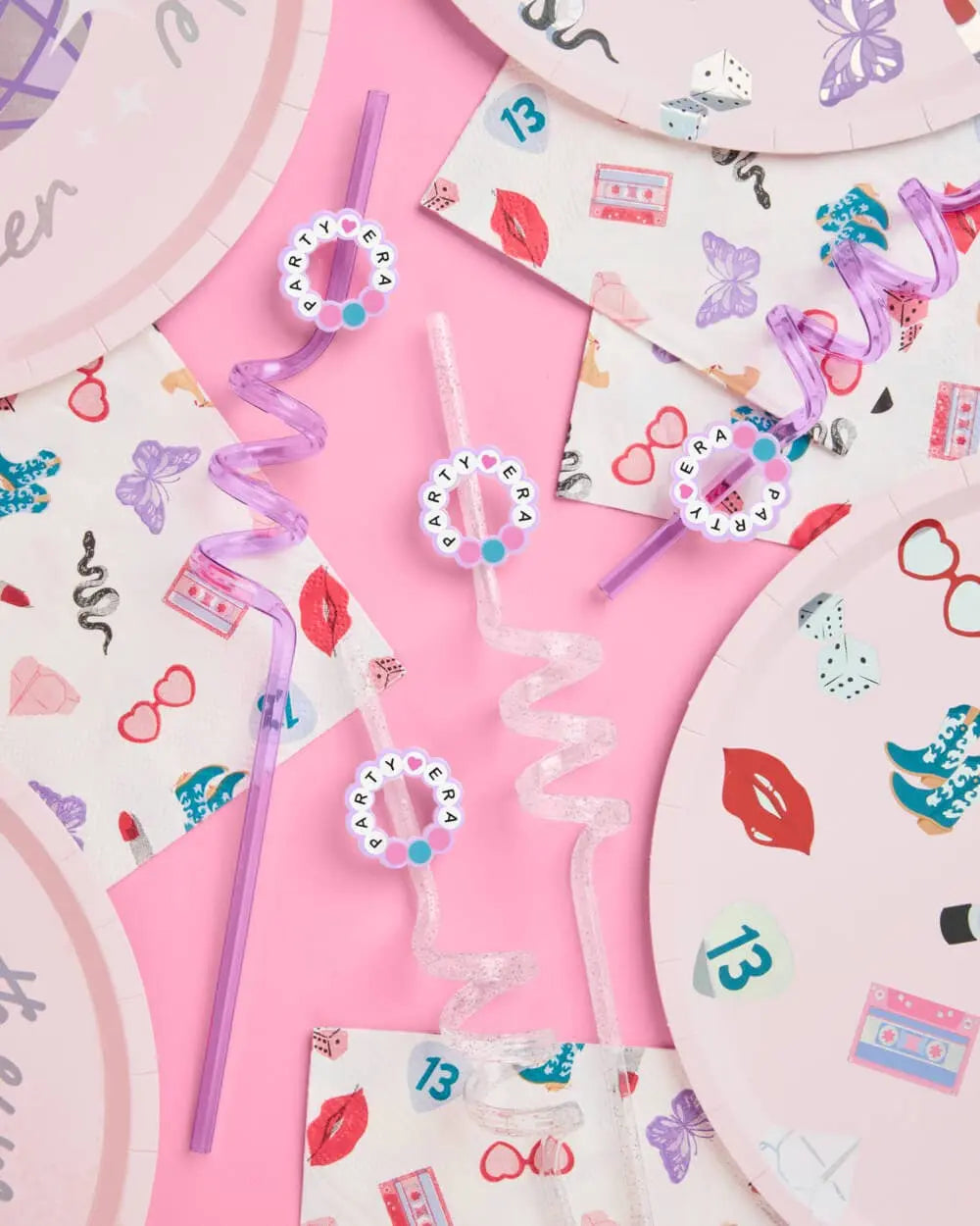 Party Era Straws - 12 reusable straws, Eras party - The Disco Edit