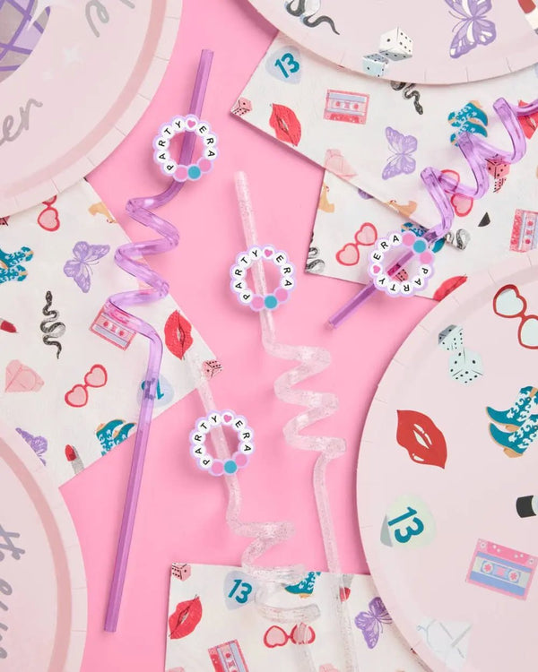 Party Era Straws - 12 reusable straws, Eras party - The Disco Edit