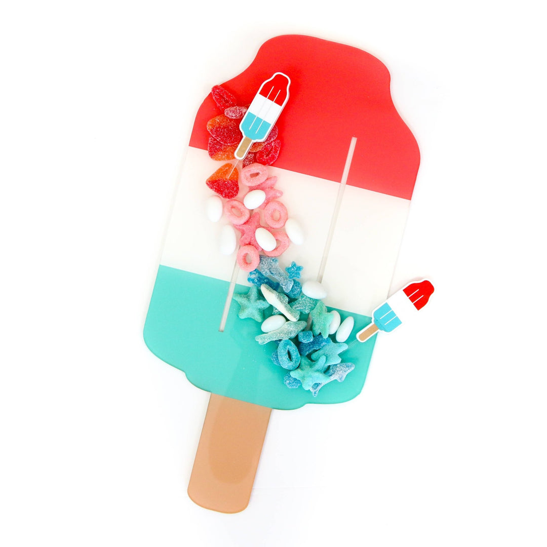 Kailo Chic - Patriotic popsicle rocket pop acrylic tray for summer - The Disco Edit