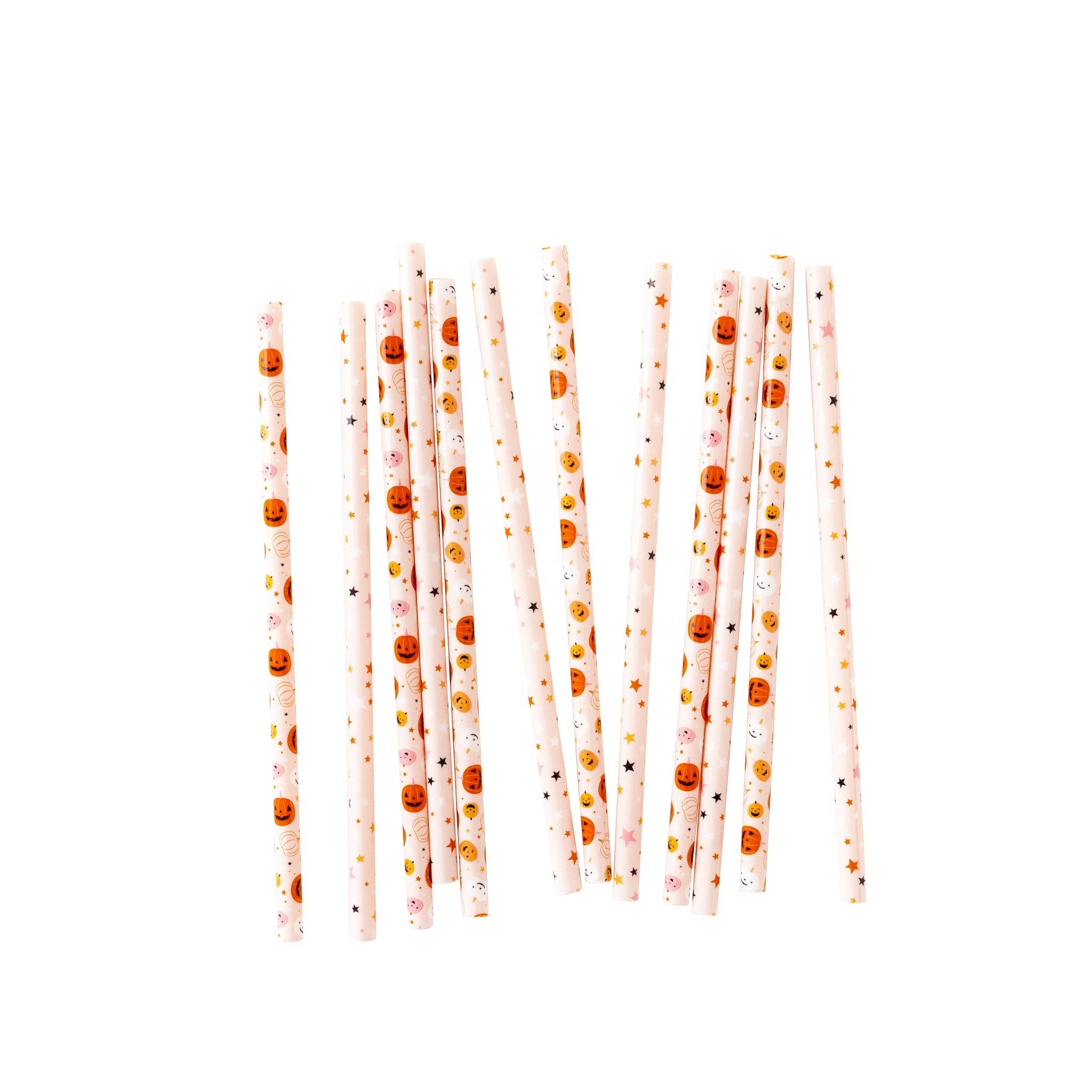 Pink/Orange Pumpkins Reusable Straws - The Disco Edit