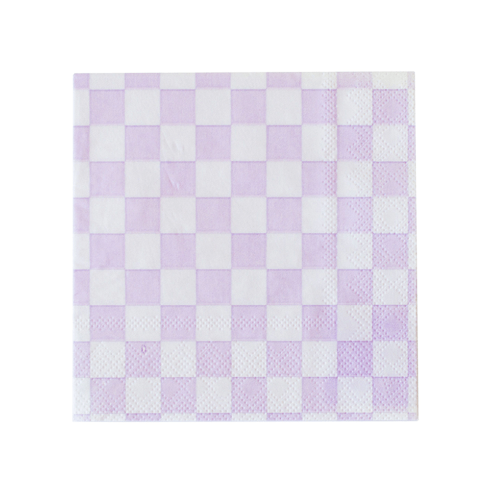 Jollity & Co. + Daydream Society - Check It! Large Napkins - 16 Pk. - 11 Color Options: In the Limelight - The Disco Edit