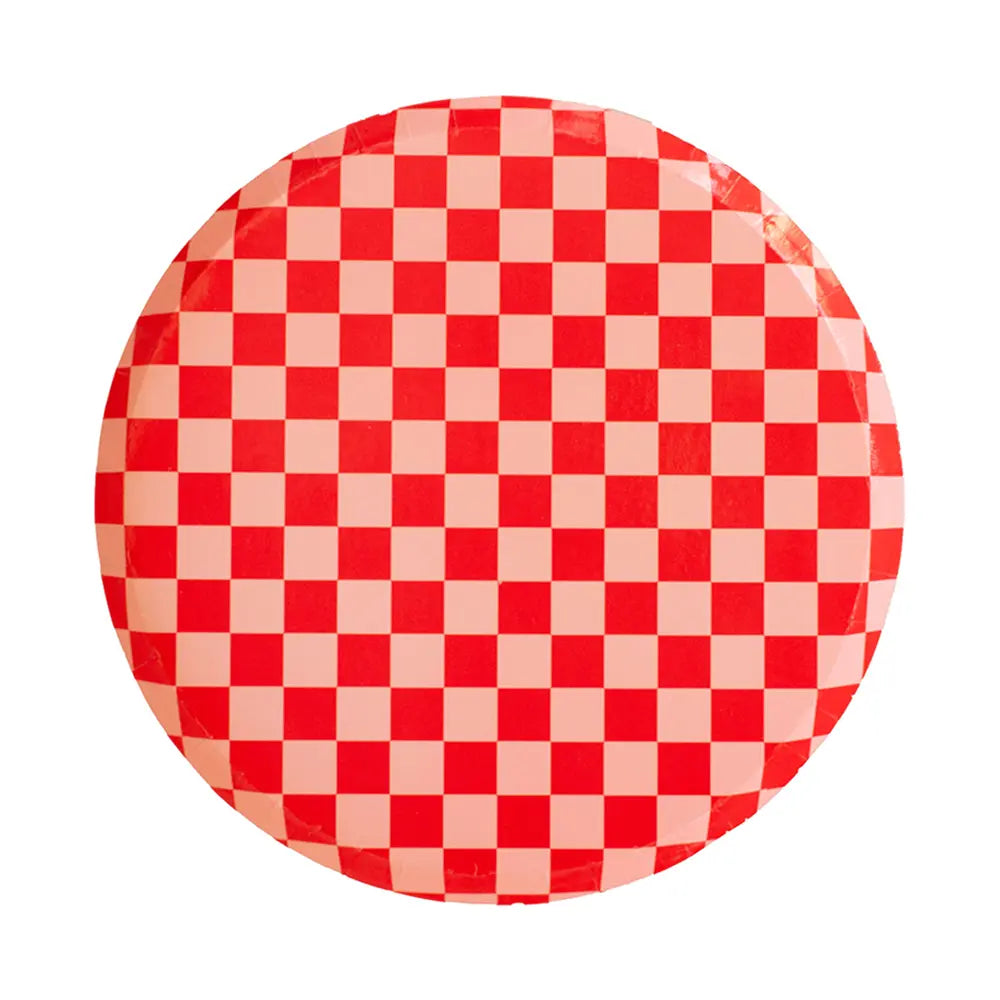Jollity & Co. + Daydream Society - Check It! Dinner Plates - 8 Pk. - 11 Color Options: Purple Posse Jollity & Co. + Daydream Society