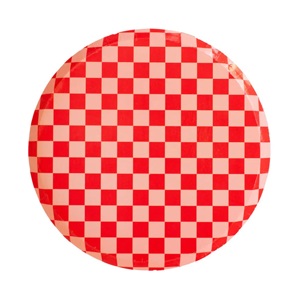 Jollity & Co. + Daydream Society - Check It! Dinner Plates - 8 Pk. - 11 Color Options: Purple Posse Jollity & Co. + Daydream Society