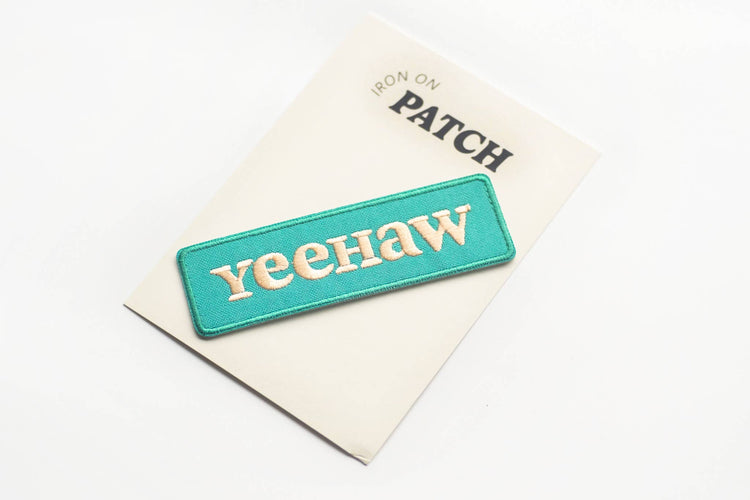 Kulana Stickers - Yeehaw Embroidered Iron on Patch - Western Cowgirl: No - The Disco Edit