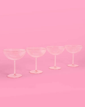 xo, Fetti - Cute Coupe Set - 4 plastic glasses - The Disco Edit