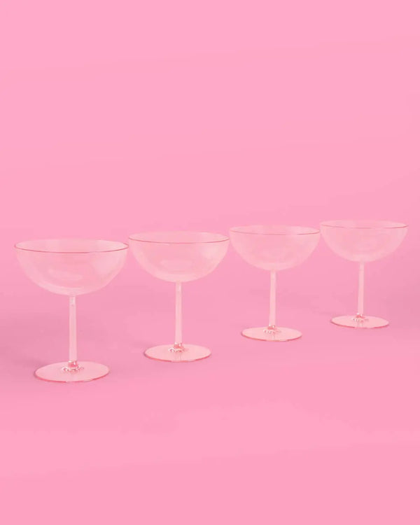 xo, Fetti - Cute Coupe Set - 4 plastic glasses - The Disco Edit