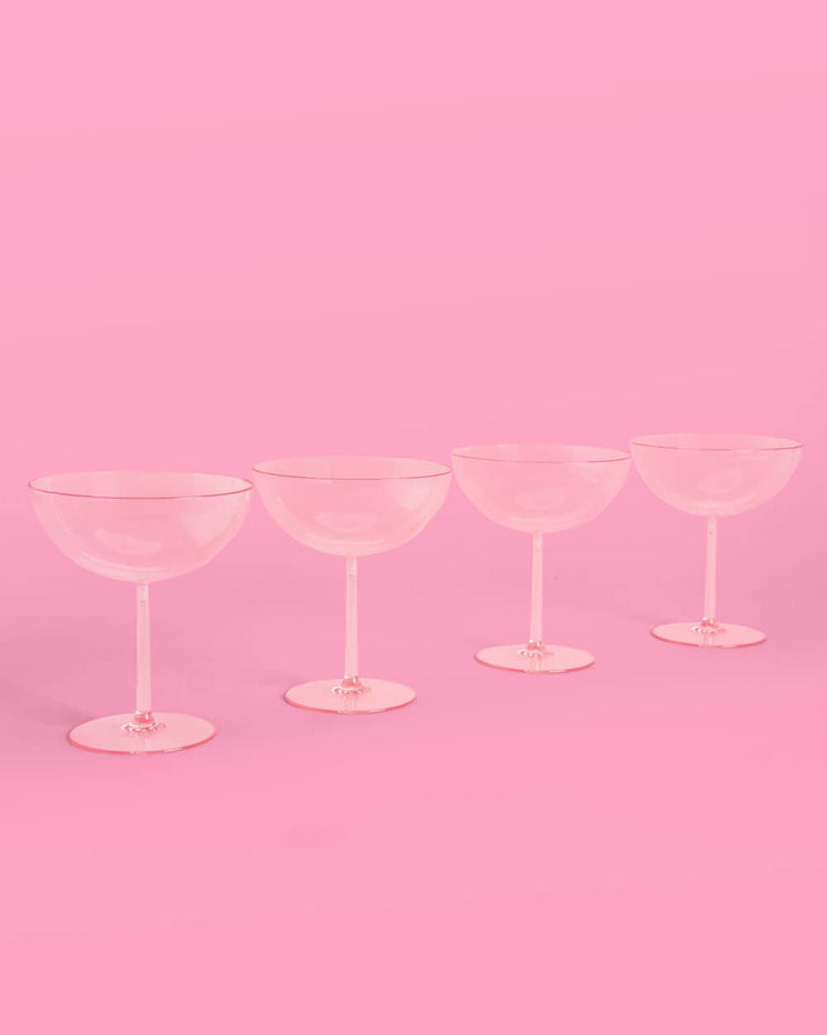 xo, Fetti - Cute Coupe Set - 4 plastic glasses - The Disco Edit