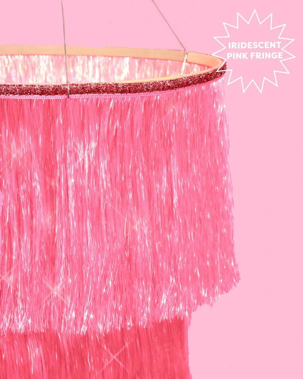 Pink Foil Party Chandelier - The Disco Edit