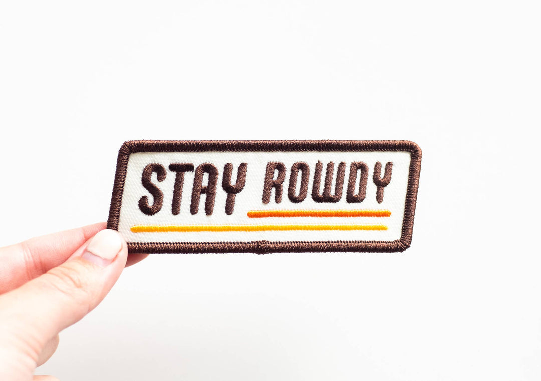 Kulana Stickers - Stay Rowdy Embroidered Iron on Patch : No - The Disco Edit