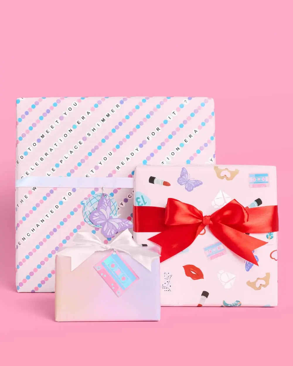 xo, Fetti - Gifting Era Wrapping Paper Set - 12 sheets + 16 tags, Christmas Gifting - The Disco Edit