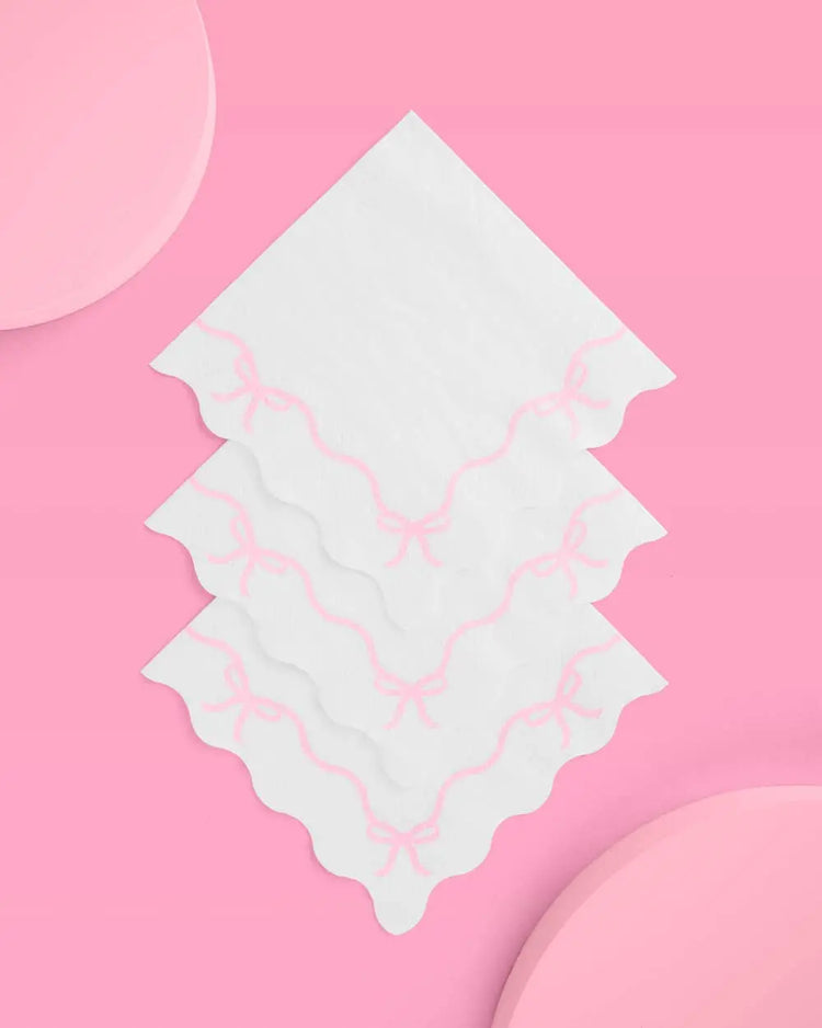 Bow Party Duo - set of 25 plates + napkins - The Disco Edit