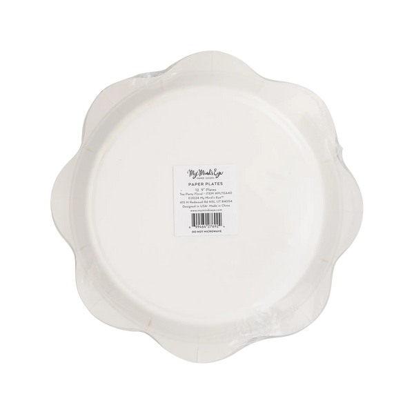 My Mind’s Eye - PLTEA40 - Tea Party Scalloped Round Paper Plate - The Disco Edit