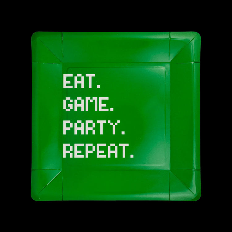 My Mind’s Eye - PLGAM41 - Eat Game Party Square Paper Plate - The Disco Edit