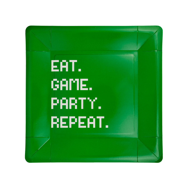 My Mind’s Eye - PLGAM41 - Eat Game Party Square Paper Plate - The Disco Edit