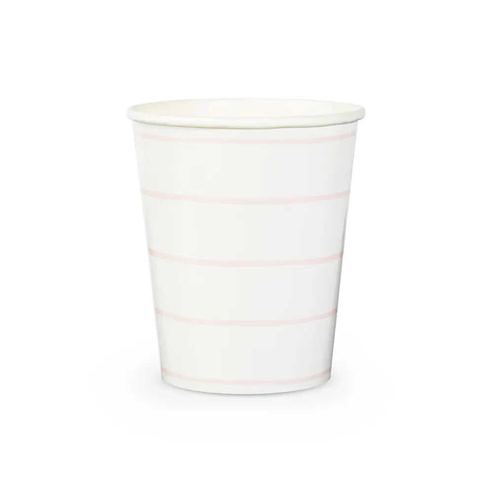 Jollity & Co. + Daydream Society - Frenchie Striped 9 oz Cups - 8 Pk.: Clementine - The Disco Edit