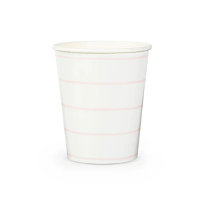 Jollity & Co. + Daydream Society - Frenchie Striped 9 oz Cups - 8 Pk.: Clementine - The Disco Edit