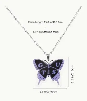 Olivia Guts Butterfly Necklace - The Disco Edit
