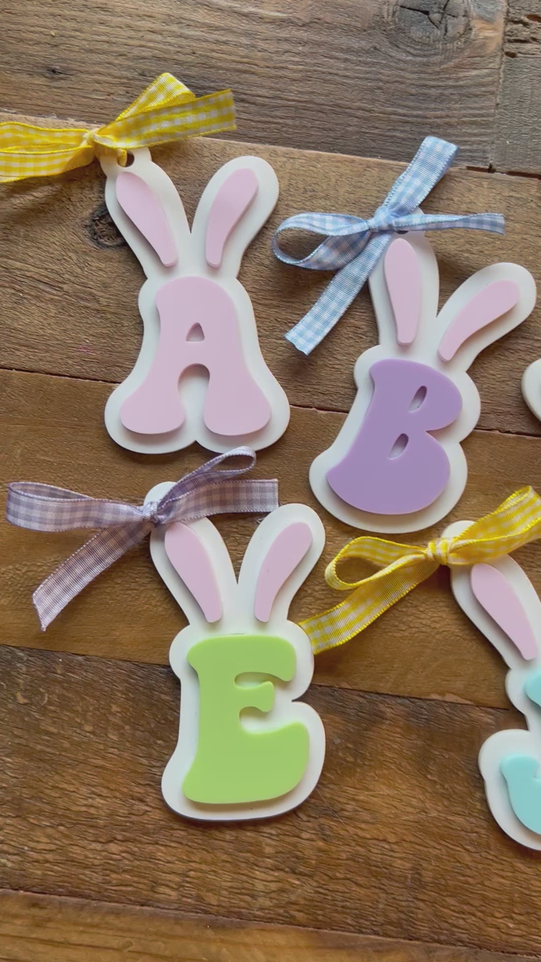 Boho Initial Easter Basket Tag