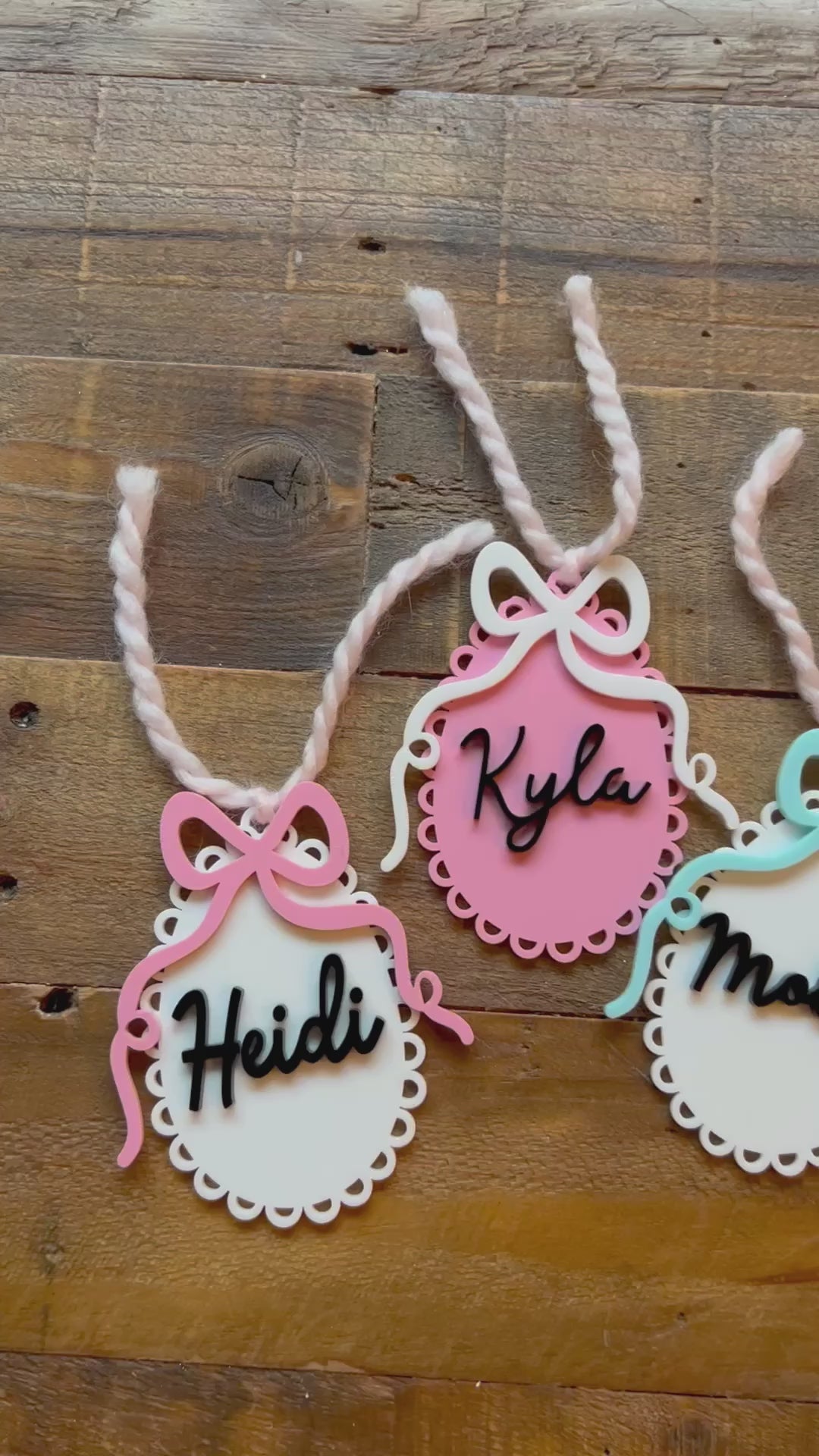 Personalized Coquette Bag Tag