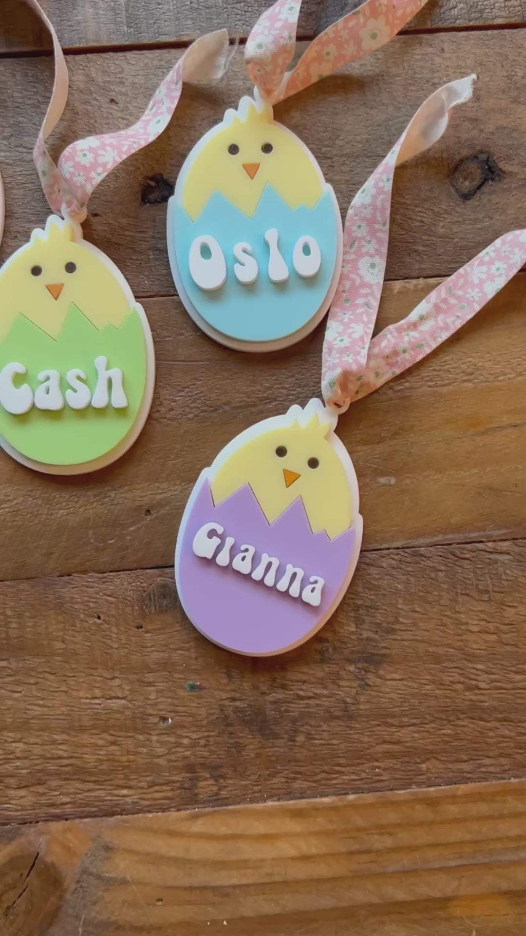 Personalized Chick Easter Basket Tag