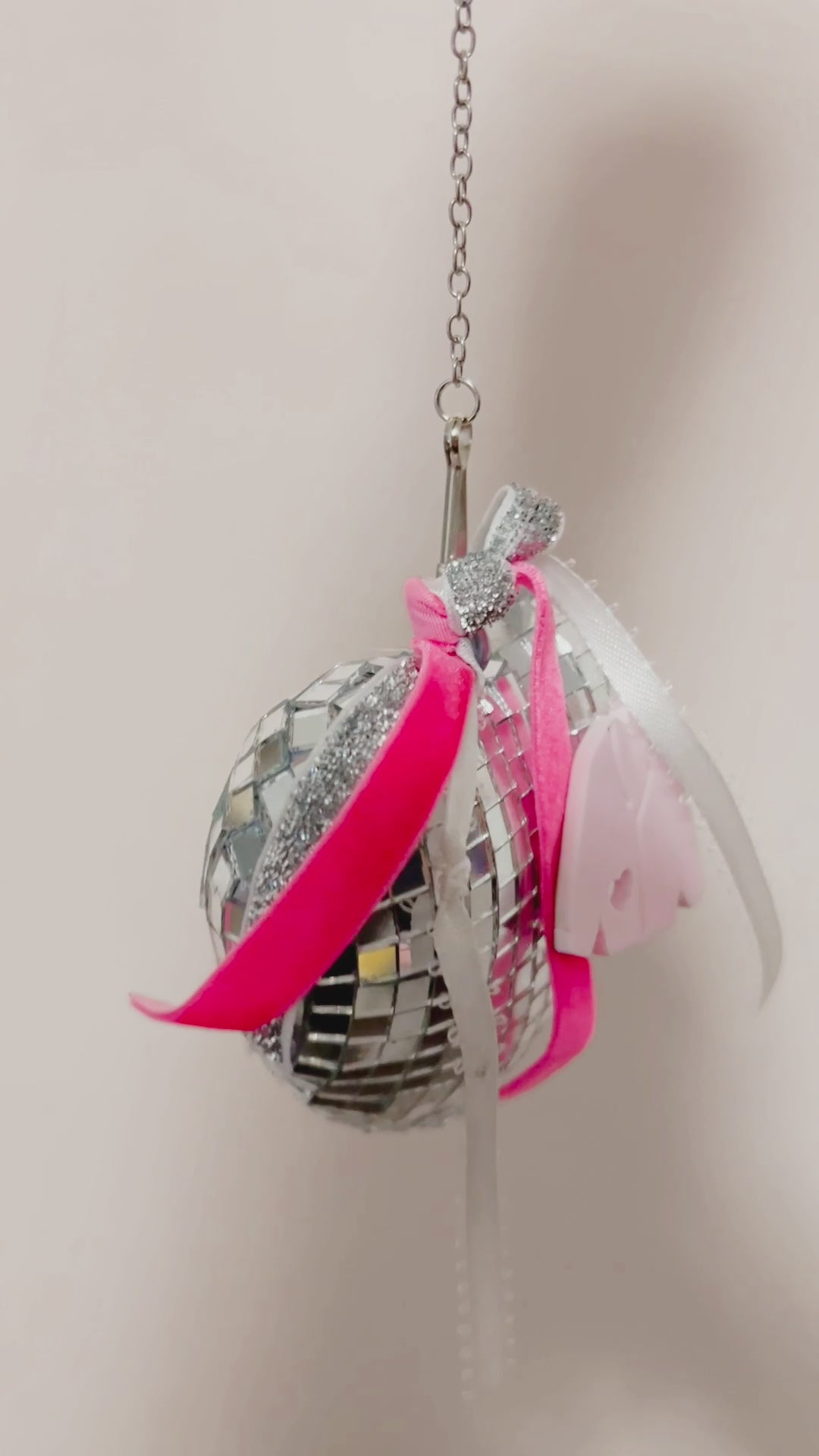 Folklore Heart Mirror Ball With Cardigan Charm