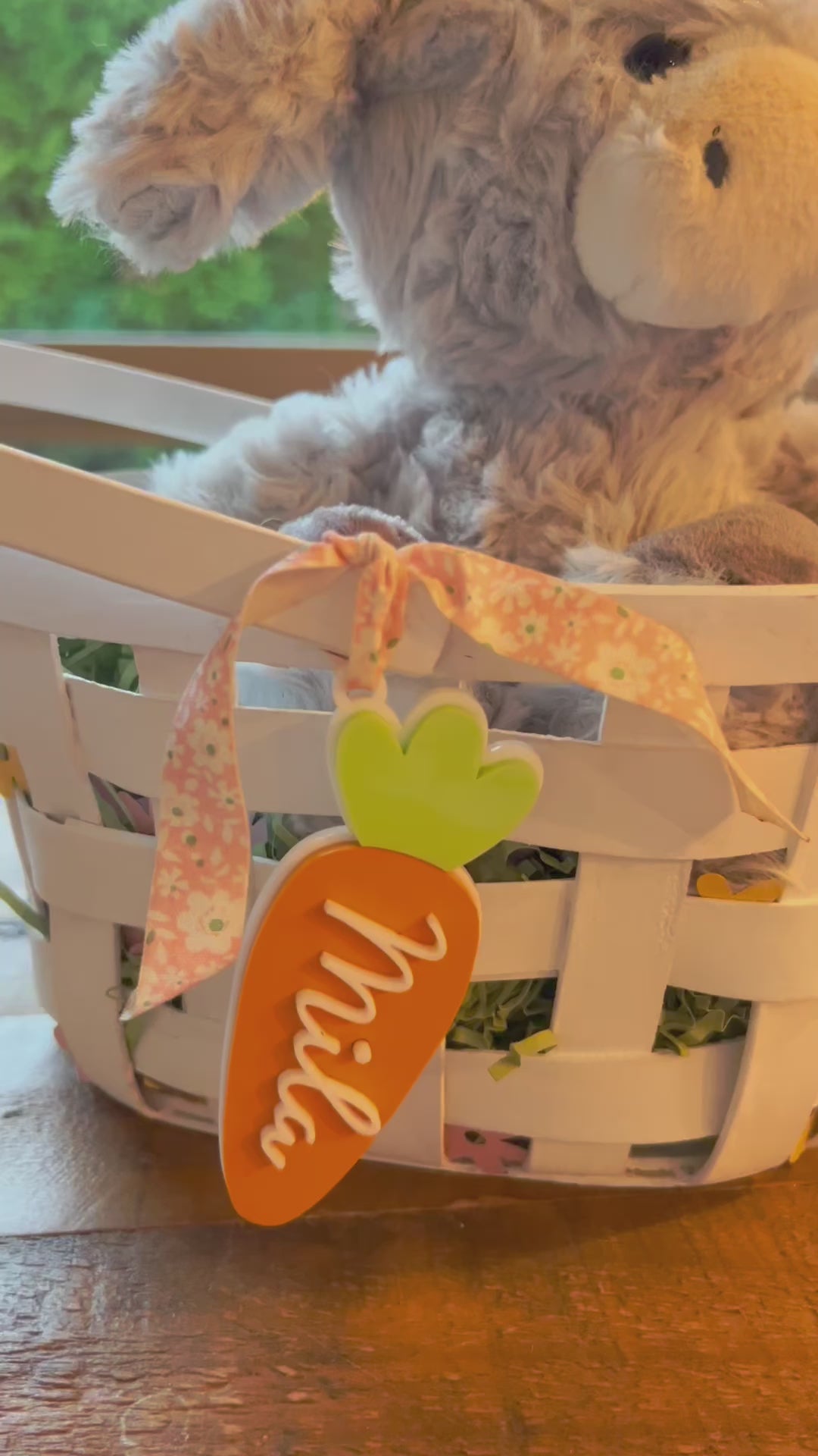 Personalized Carrot Easter Basket Tag