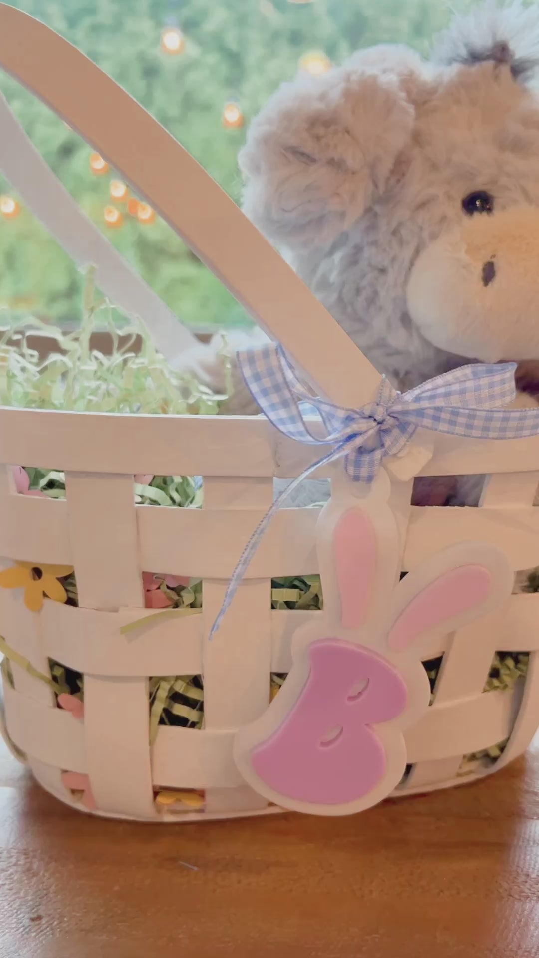 Boho Initial Easter Basket Tag