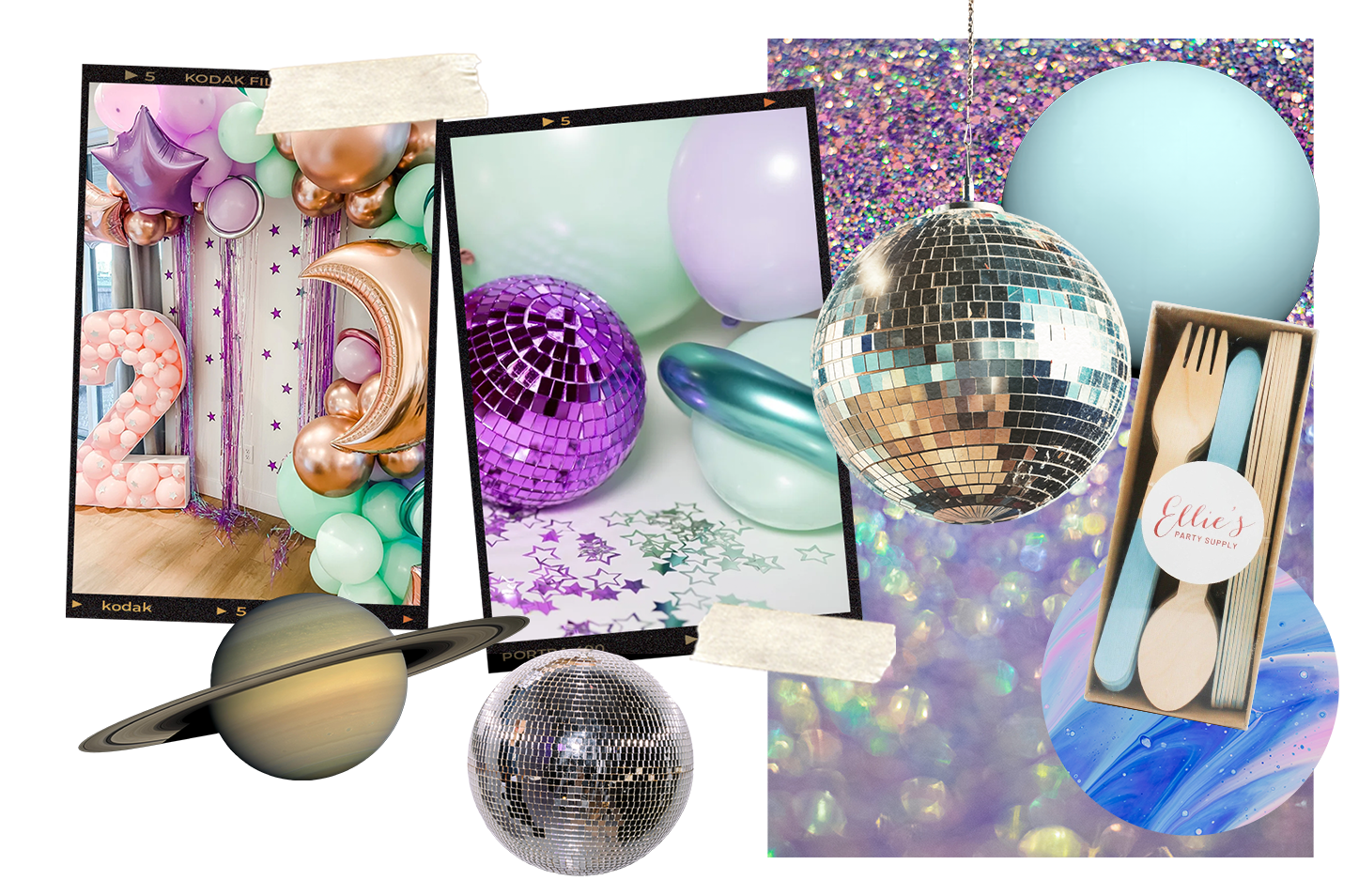 space girl header birthday party theme for space themed party for little girls.