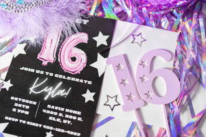 "16" Acrylic Cake Topper - The Disco Edit