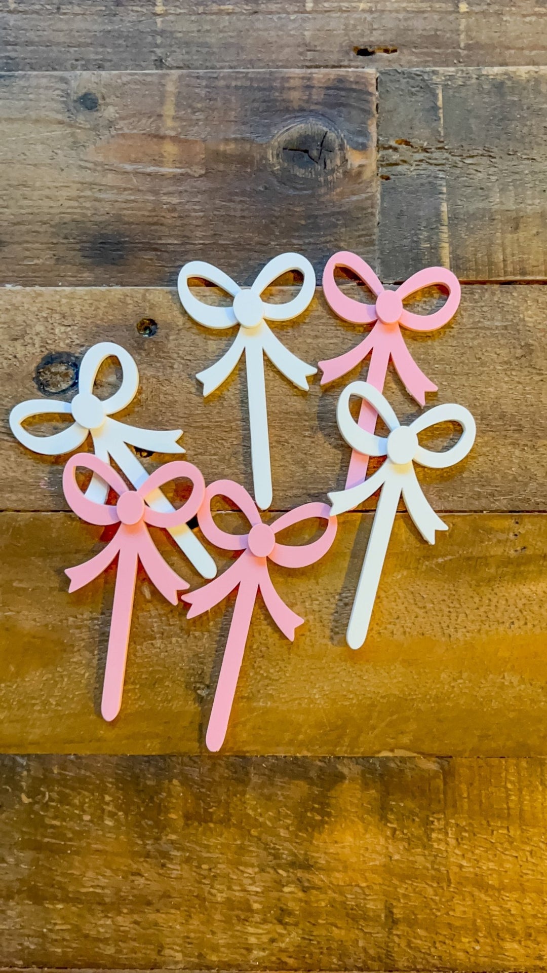 Coquette Bow Cupcake Toppers - The Disco Edit