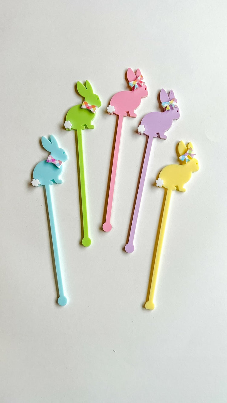 Easter Bunny Drink Stirrers/Swizzle Sticks - The Disco Edit