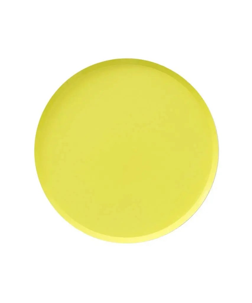 Chartreuse Small Low Rim Plates - The Disco Edit