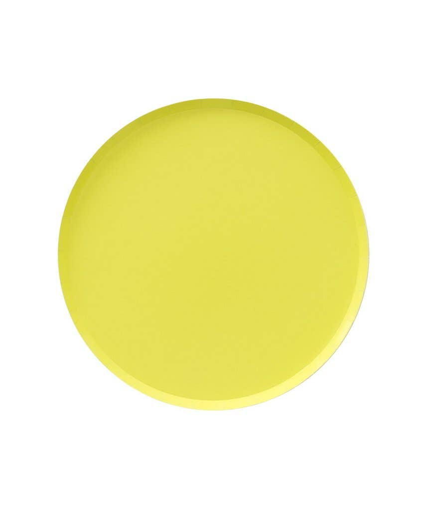 Chartreuse Small Low Rim Plates - The Disco Edit