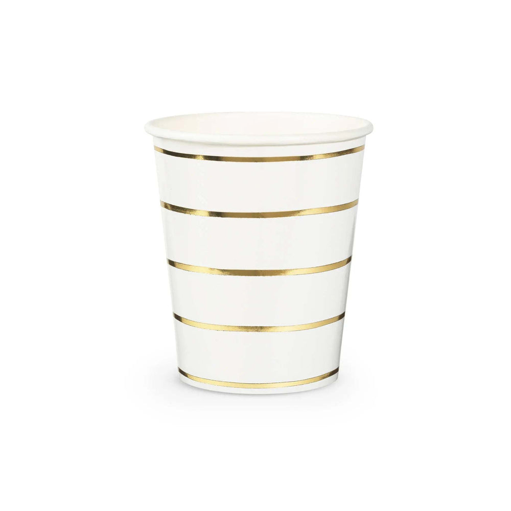 Frenchie Striped Gold Cups - The Disco Edit