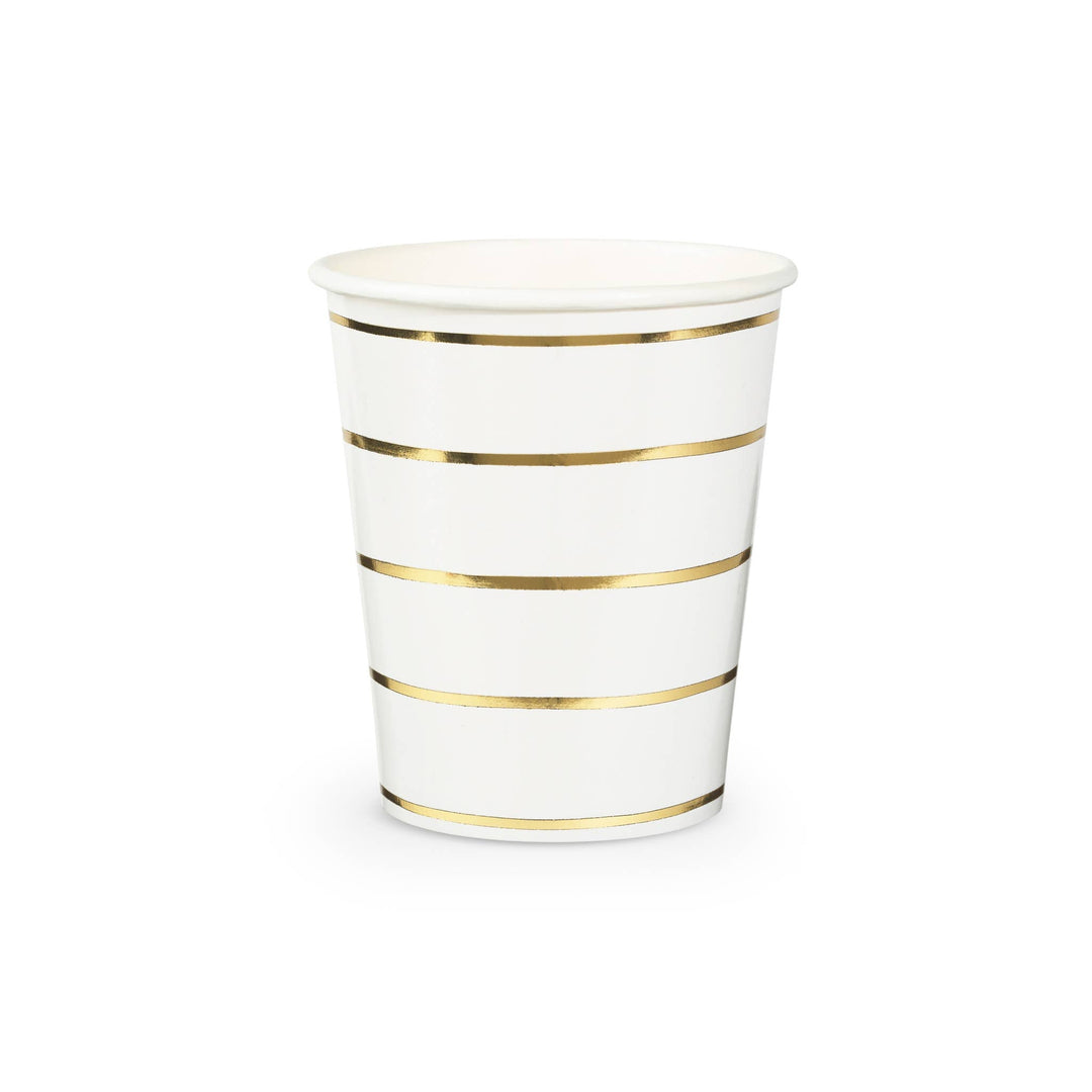 Frenchie Striped Gold Cups - The Disco Edit