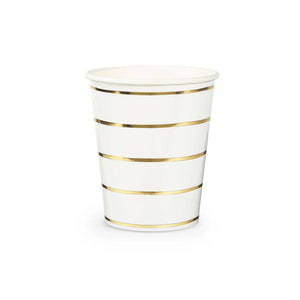 Frenchie Striped Gold Cups - The Disco Edit