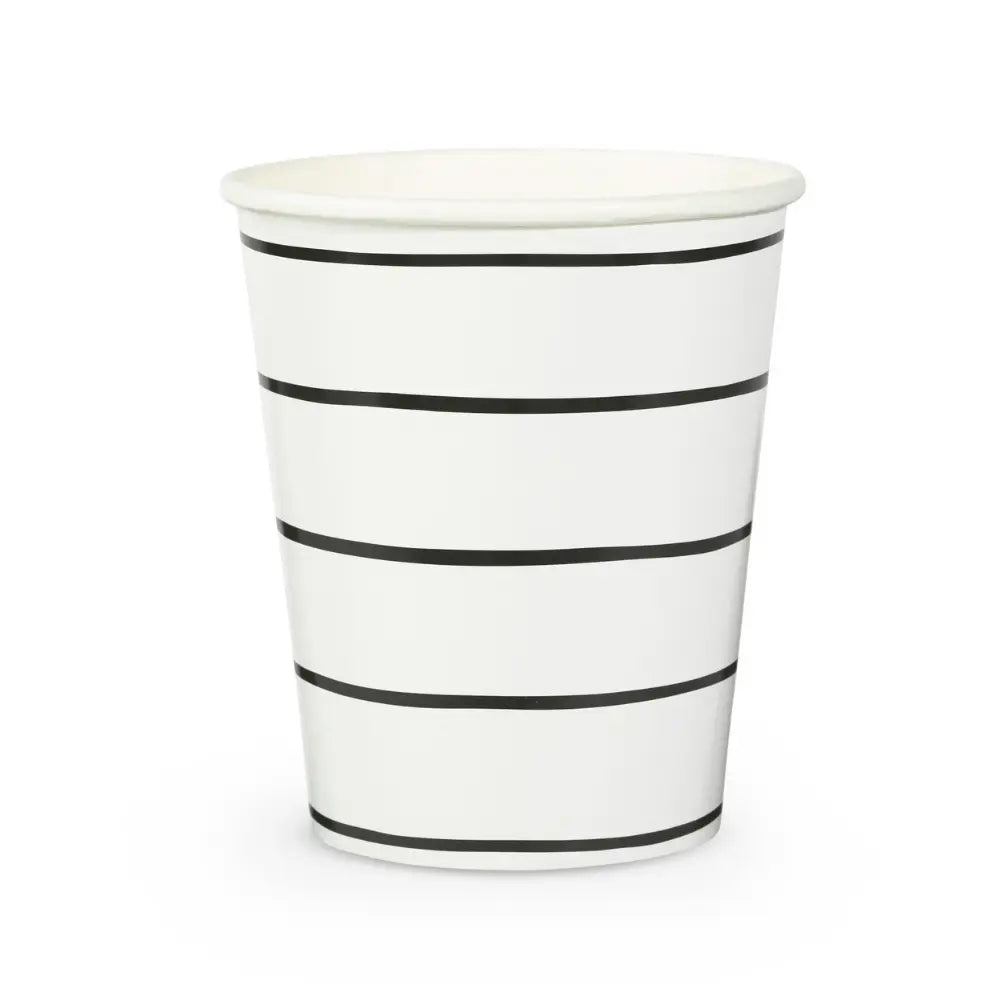 Frenchie Striped Ink 9 oz Cups - 8 Pk. - The Disco Edit