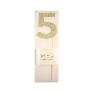 Glitter Number Cake Topper - The Disco Edit