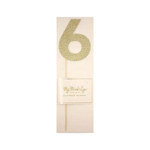 Glitter Number Cake Topper - The Disco Edit