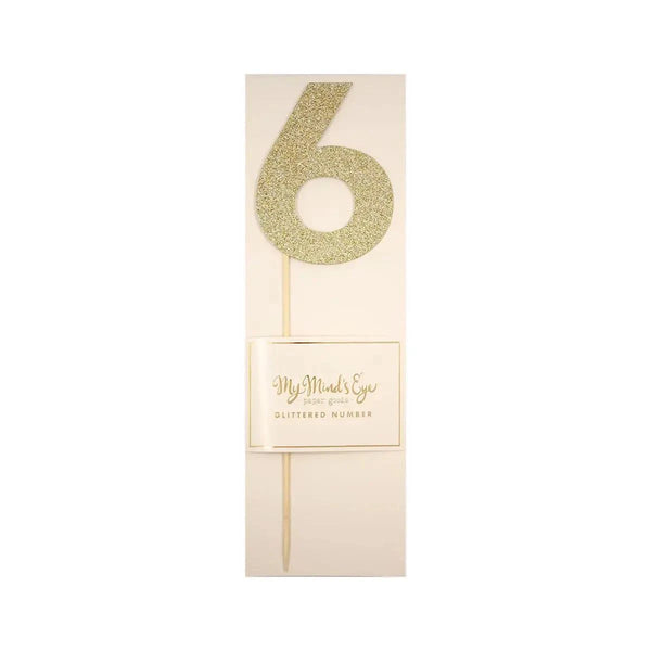 Glitter Number Cake Topper - The Disco Edit