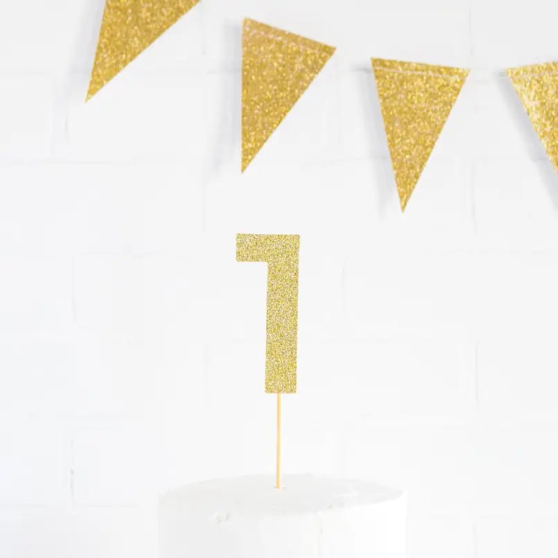 Glitter Number Cake Topper - The Disco Edit