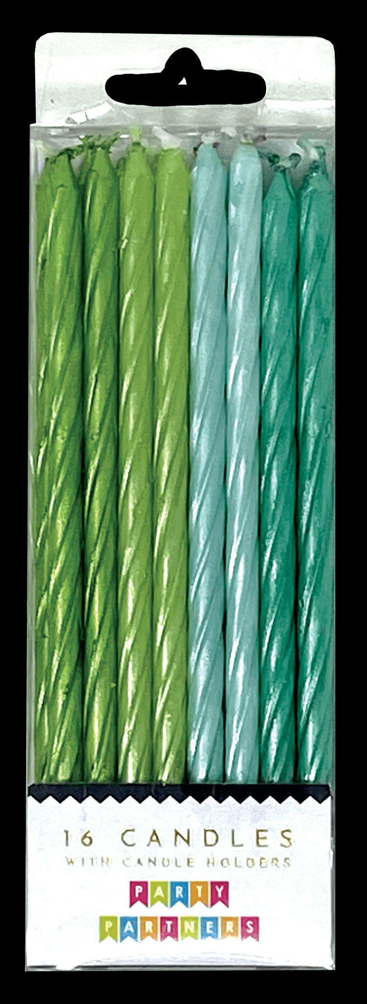 Green & Teal Pearl Spiral Candle Set - The Disco Edit
