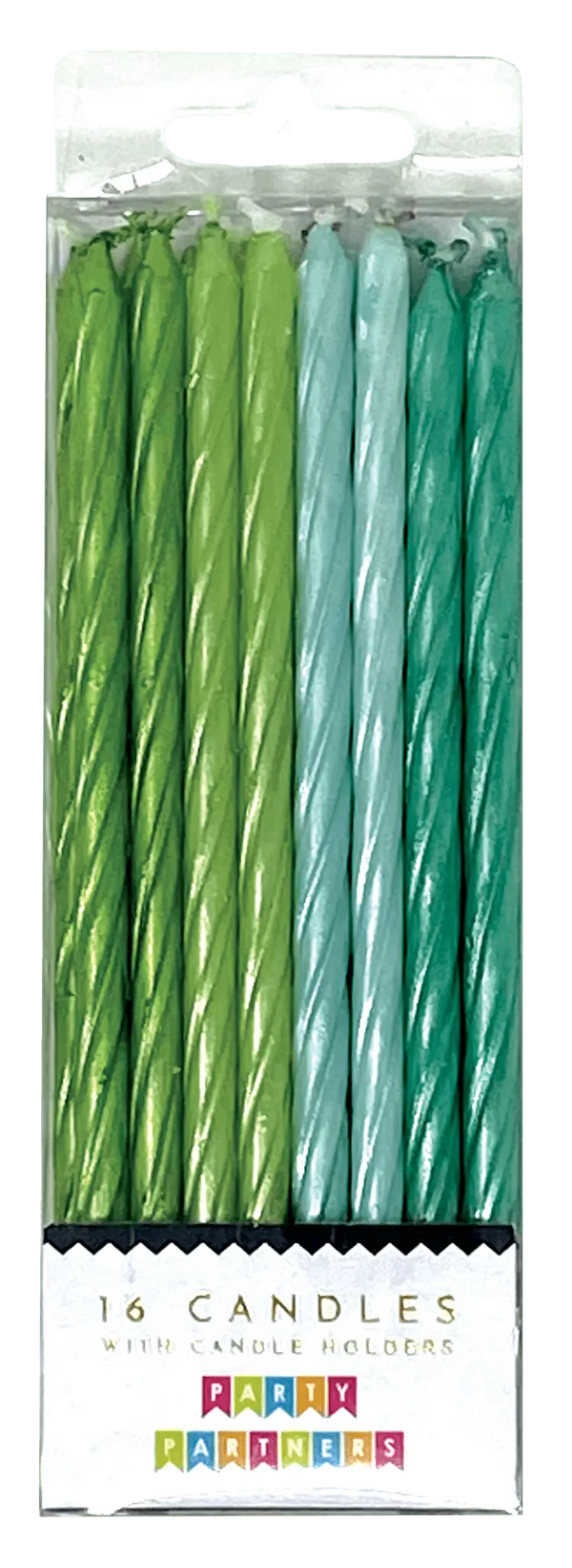 Green & Teal Pearl Spiral Candle Set - The Disco Edit