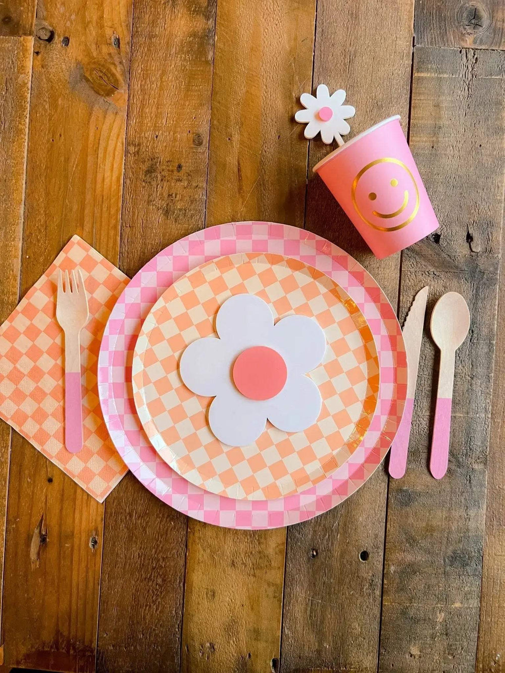 Ellie's Party Supply - Pastel Pink Wooden Utensils (Set of 24) - The Disco Edit