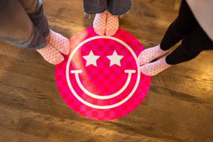 Pink Checkered Socks - The Disco Edit