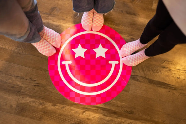 Pink Checkered Socks - The Disco Edit