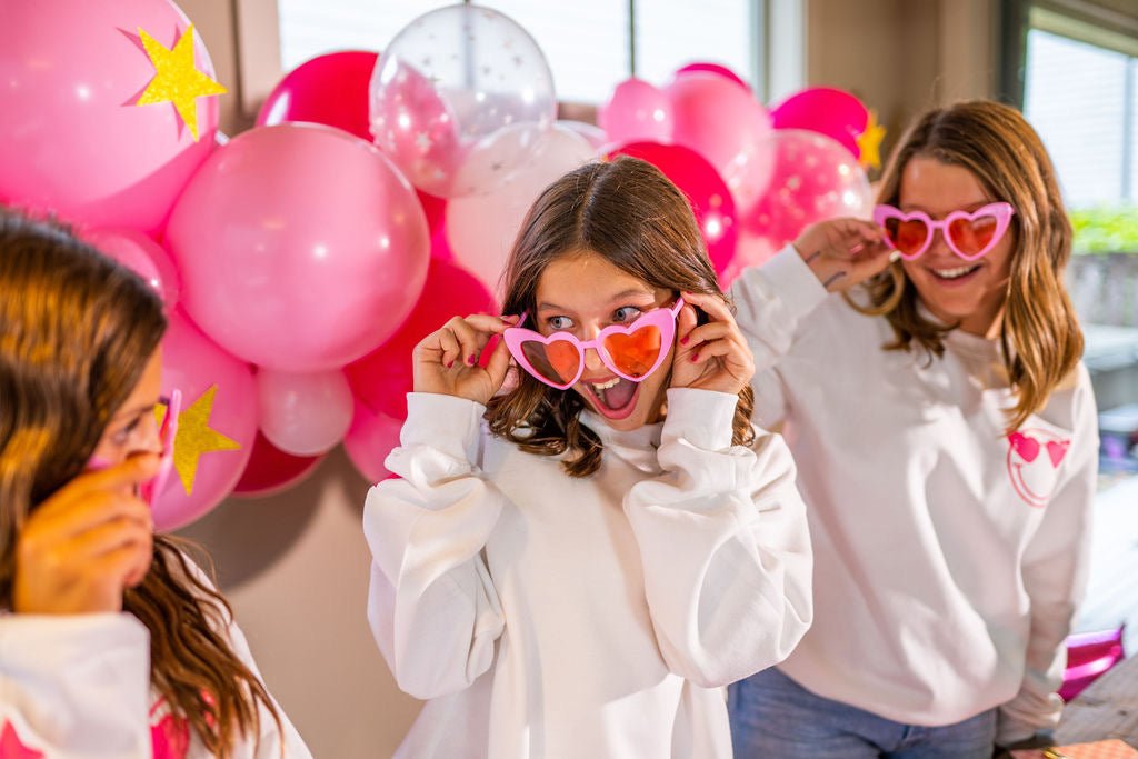 Pink Heart Eyes Party Glasses - The Disco Edit