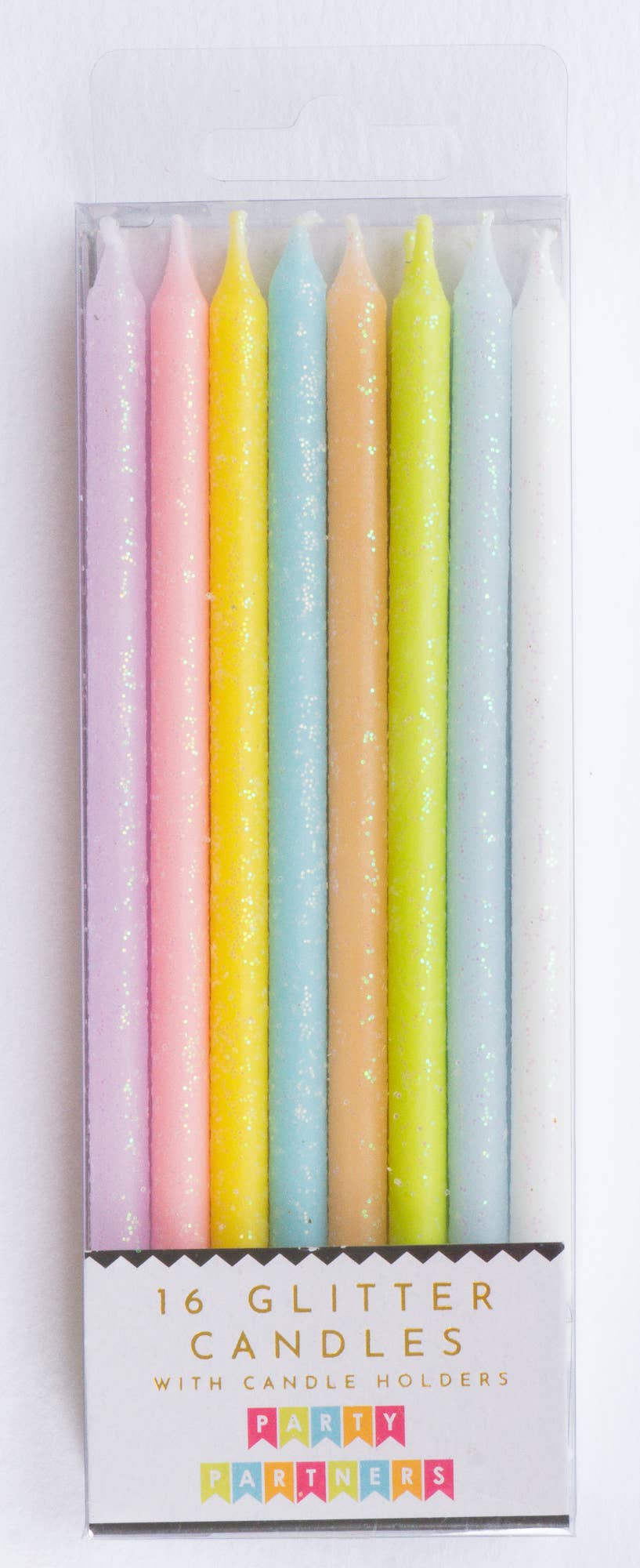 Tall Pastel Rainbow Gradient 16 Candle Set - The Disco Edit