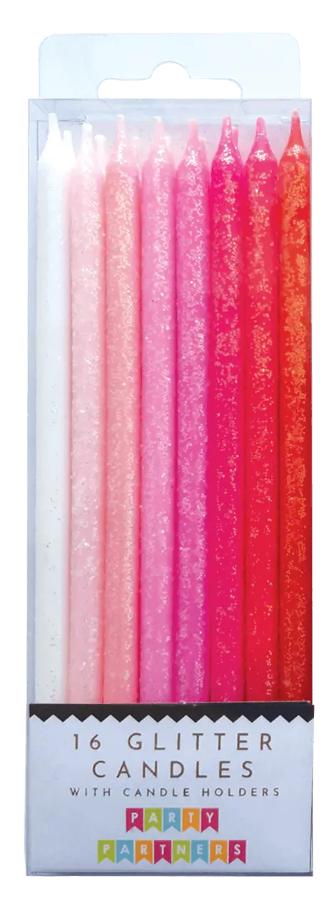 Tall Pink Gradient 16 Candle Set - The Disco Edit